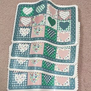 Patchwork Heart Placemats Vintage